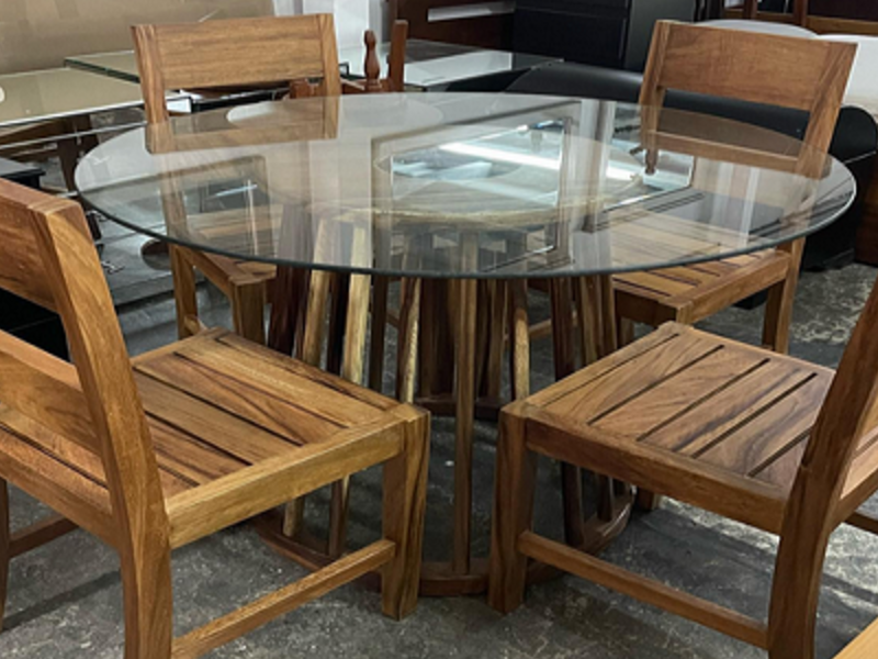 Comedor de laurel con vitral Costa Rica Muebles Linea Actual De Costa