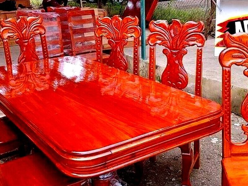 Mesa Comedor Cedro Acabado Natural LIMÓN Muebles Barahona Rodriguez Construex