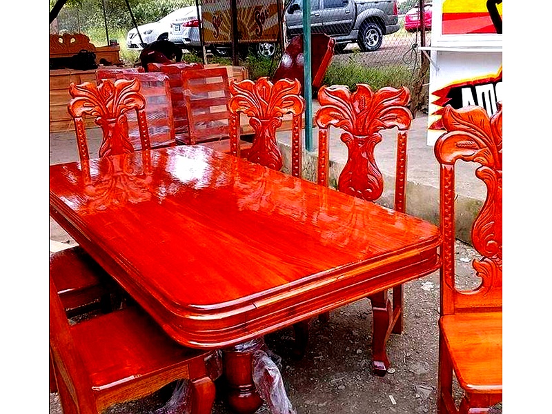 Mesa Comedor Cedro Acabado Natural LIMÓN Muebles Barahona Rodriguez